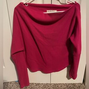 Free People Fuji Thermal Top. Pink. Size Large.